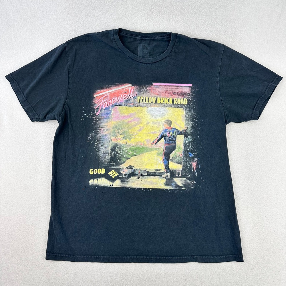Elton John Farewell Tour T-Shirt Adult Large‎ Band Concert Merch Graphic Tee